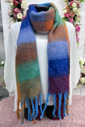 Multi Check Print Soft Scarves