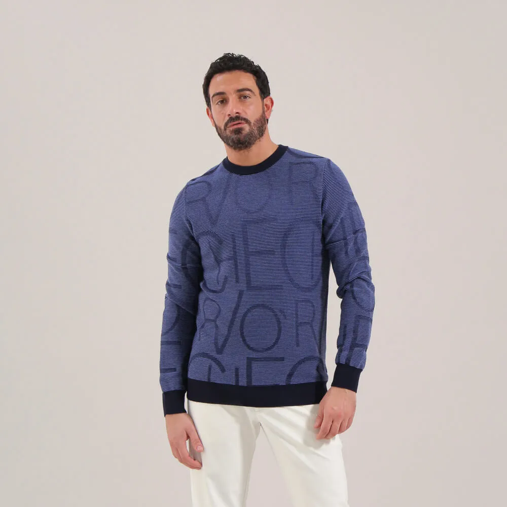 NATIVO | CHERVÒ PATTERN CREW NECK SWEATER