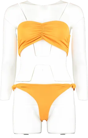 netta Orange The Bandeau Suit UK M