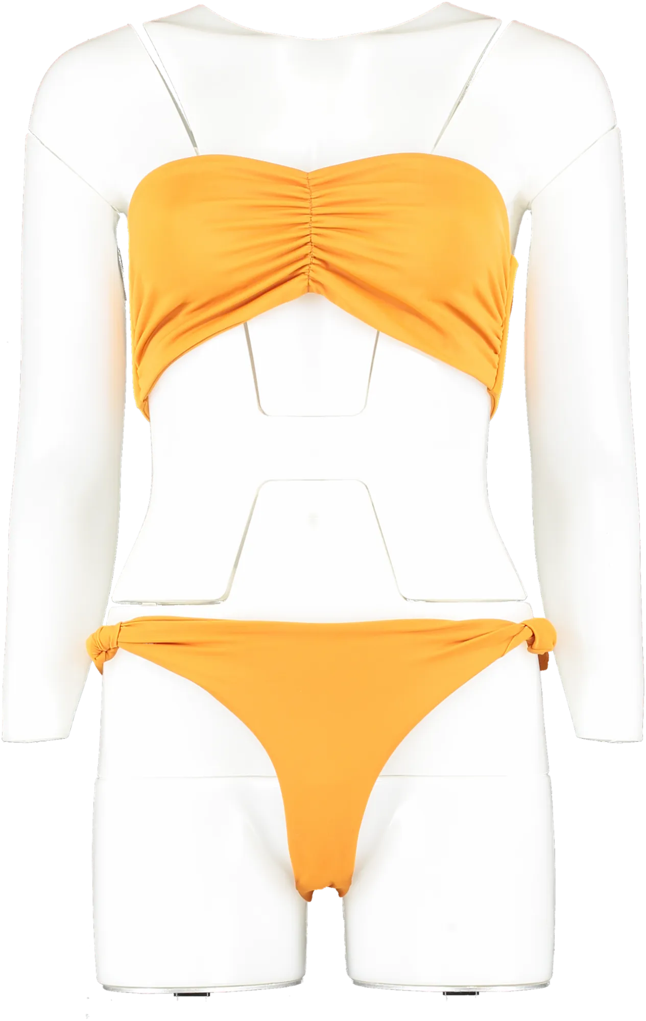 netta Orange The Bandeau Suit UK M