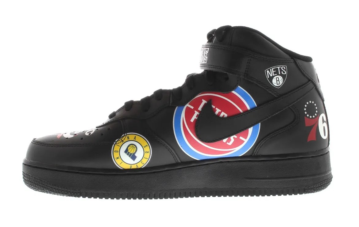 Nike Air Force 1 Mid Supreme NBA Black