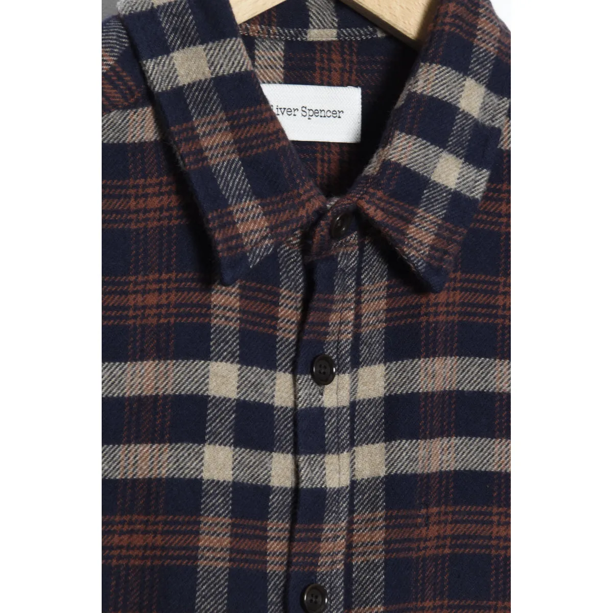 Oliver Spencer New York Special Shirt Becker navy/beige