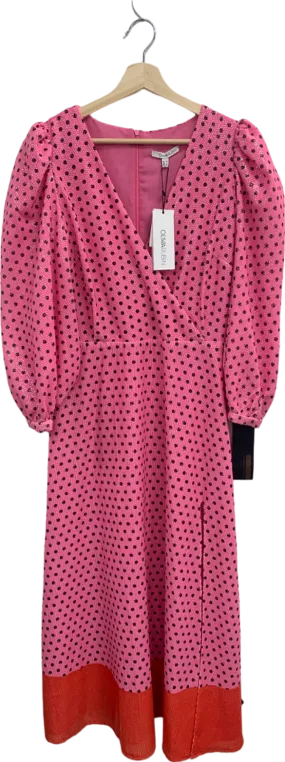 Olivia Rubin Pink Polka Dot Imogen Sequin Dress UK Size 10