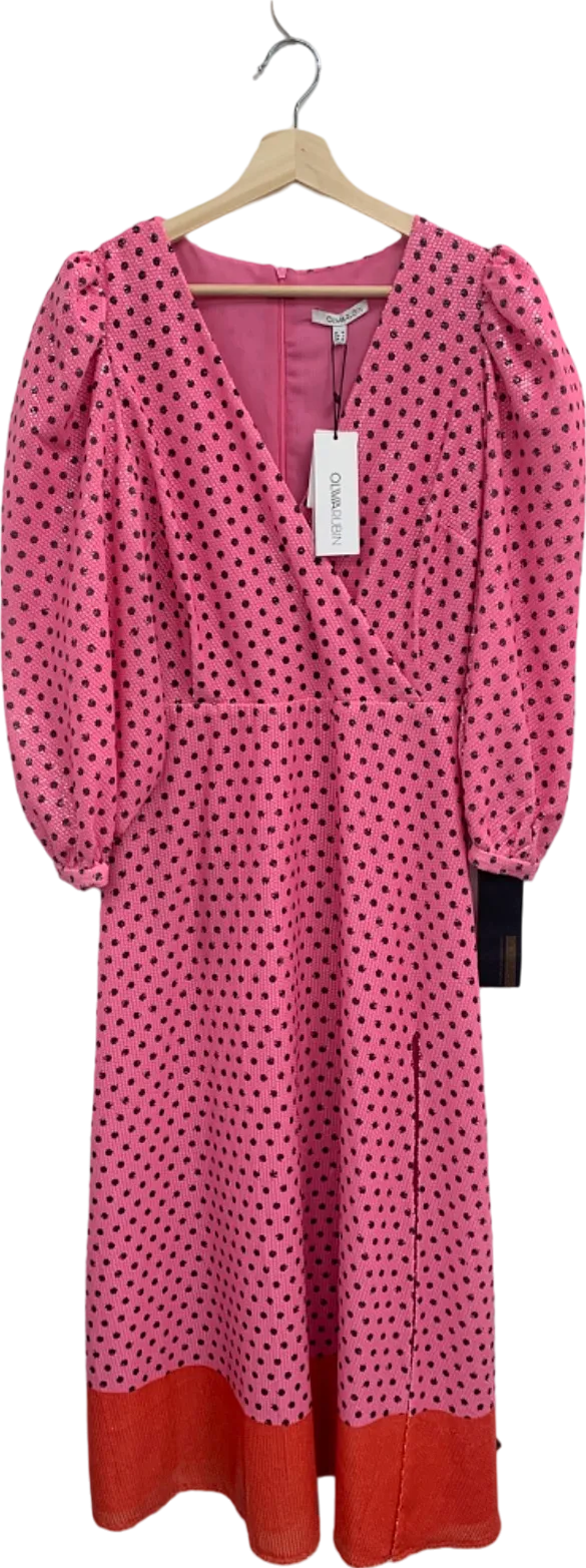 Olivia Rubin Pink Polka Dot Imogen Sequin Dress UK Size 10