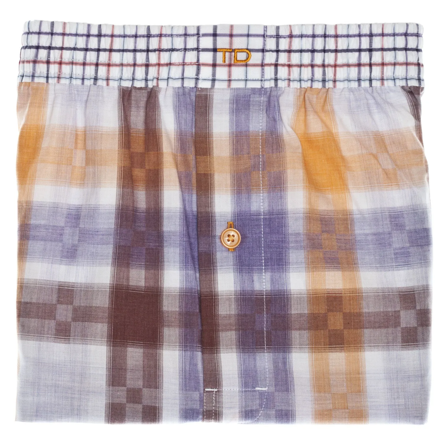 Orange Check Boxer Short