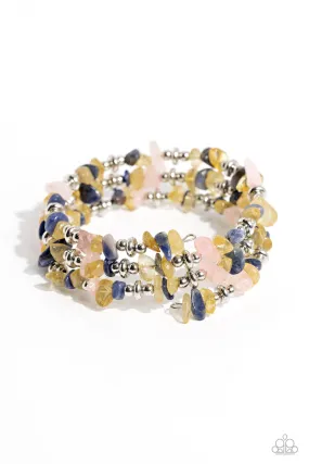 Paparazzi Stacking Stones Yellow Bracelet