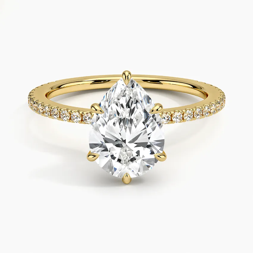 Pear Demi Diamond Engagement Ring [Setting Only] - EC110P