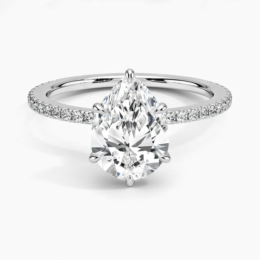 Pear Demi Diamond Engagement Ring [Setting Only] - EC110P