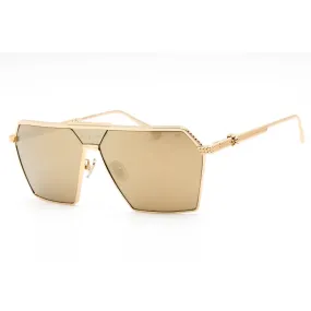 Philipp Plein SPP076V Sunglasses Polished Yellow Gold / Smoke Mirror Gold Women's