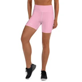 Pink High Waisted Yoga Shorts