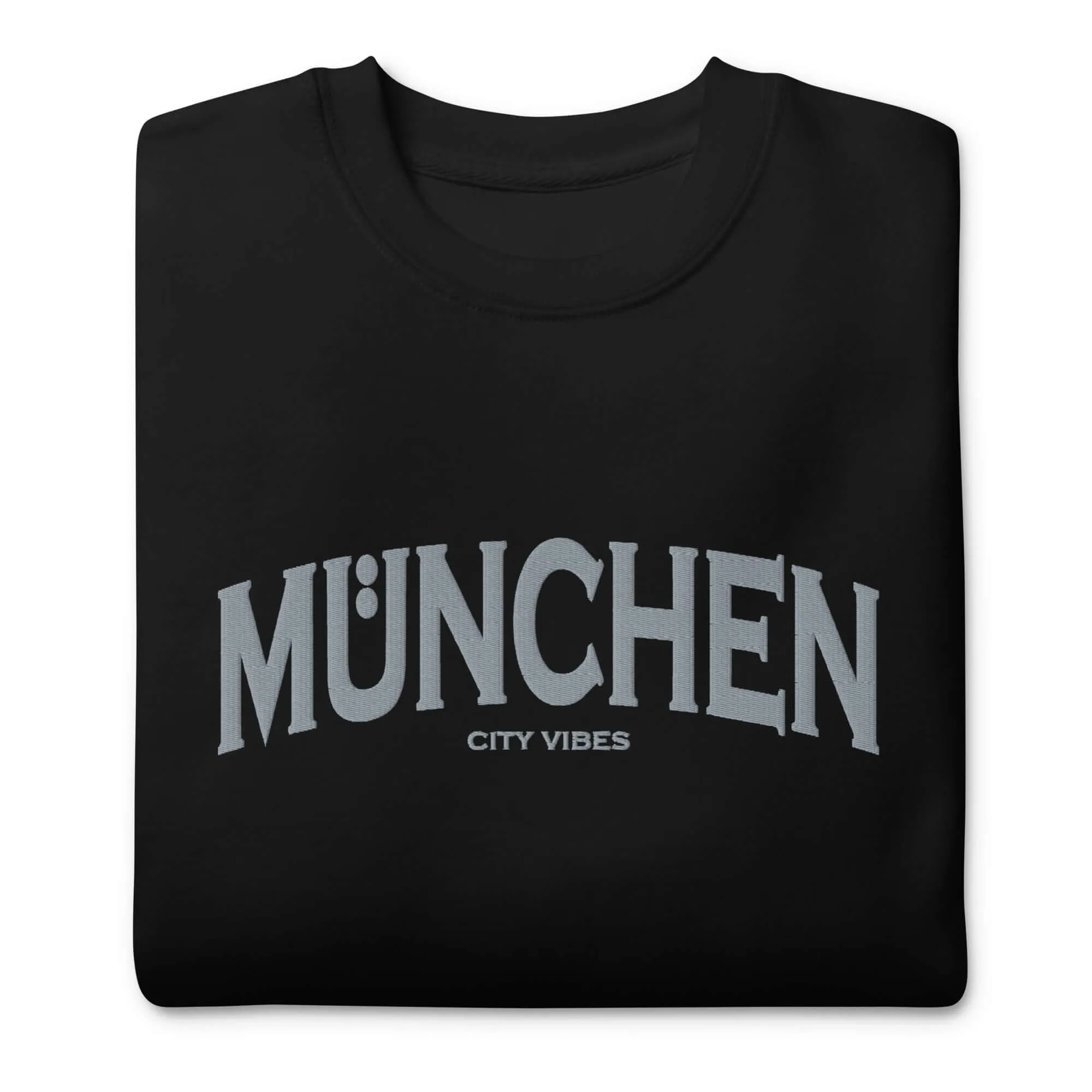 Premium Sweatshirt MÜNCHEN (Schwarz/Grau)