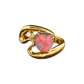 Red is for Love Opal Ring