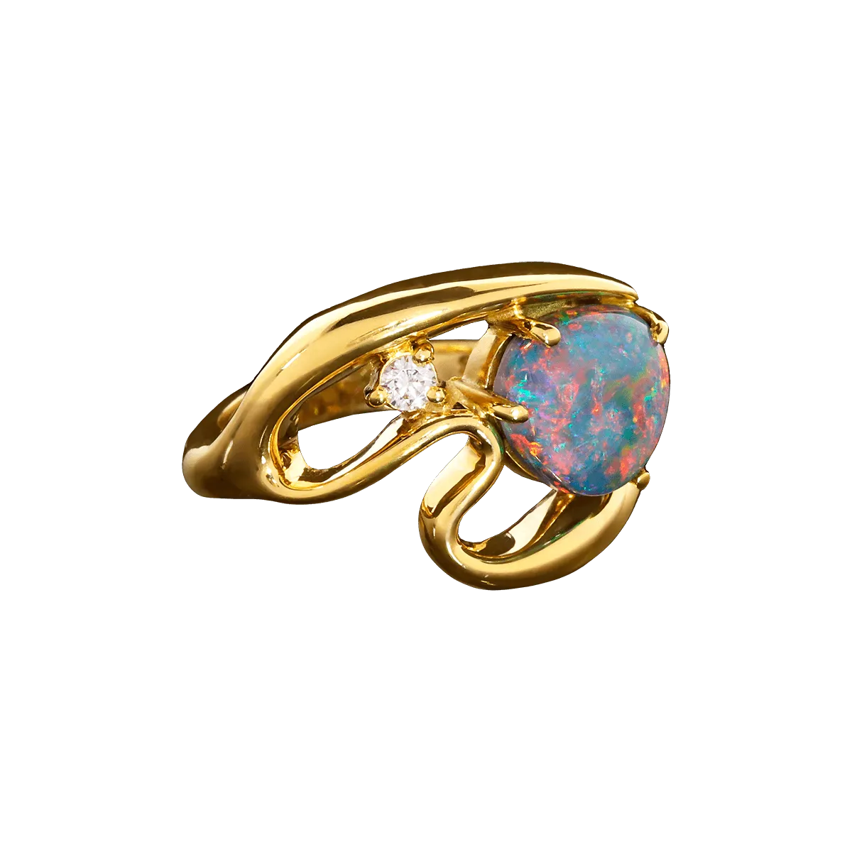 Red is for Love Opal Ring