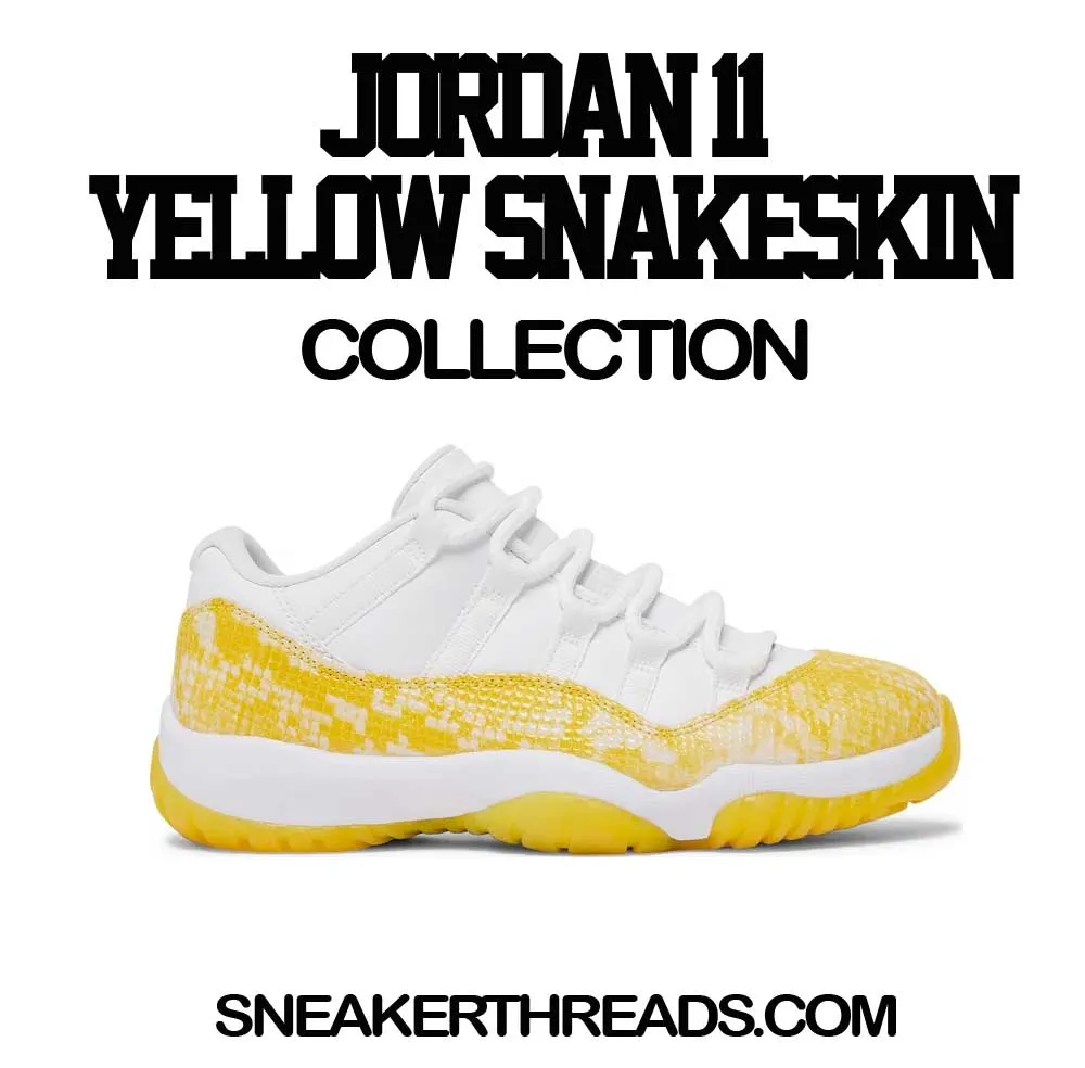 Retro 11 Yellow Snakeskin Shirt - Goat - Yellow