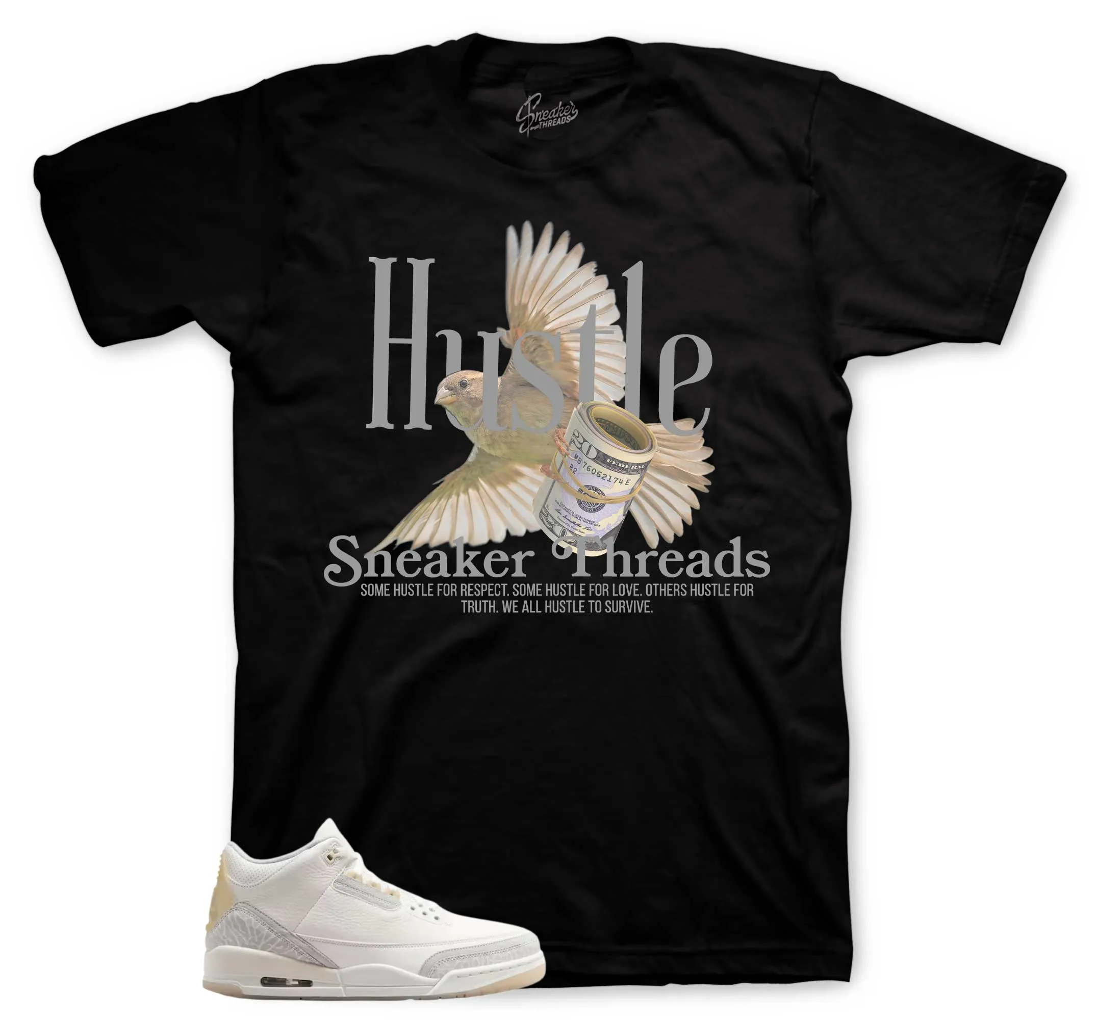 Retro 3 Craft Ivory Fly Hustle Shirt