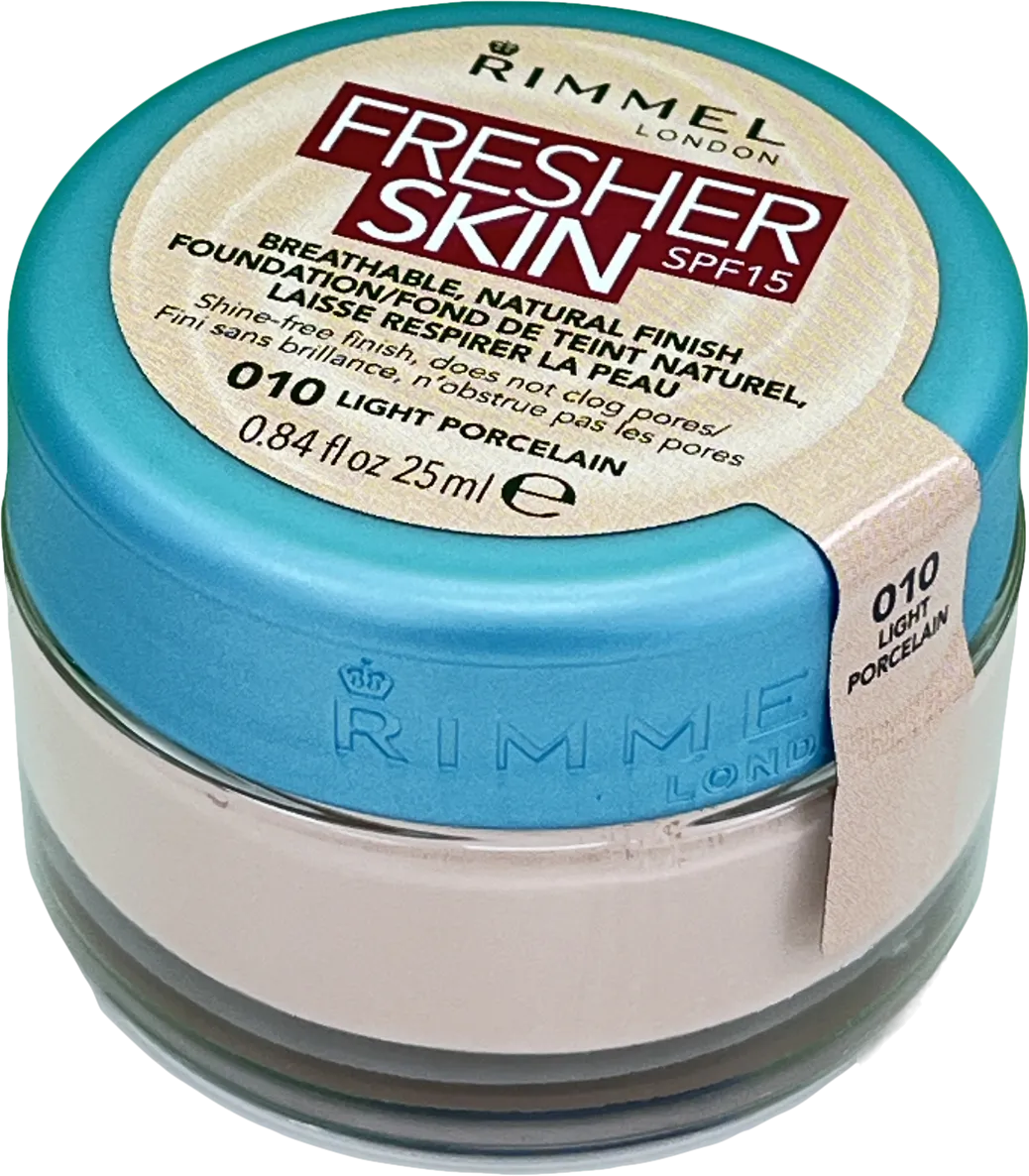 Rimmel Fresher Skin Spf15 Breathable Natural Finish Foundation 25ML -CHOOSE SHADE