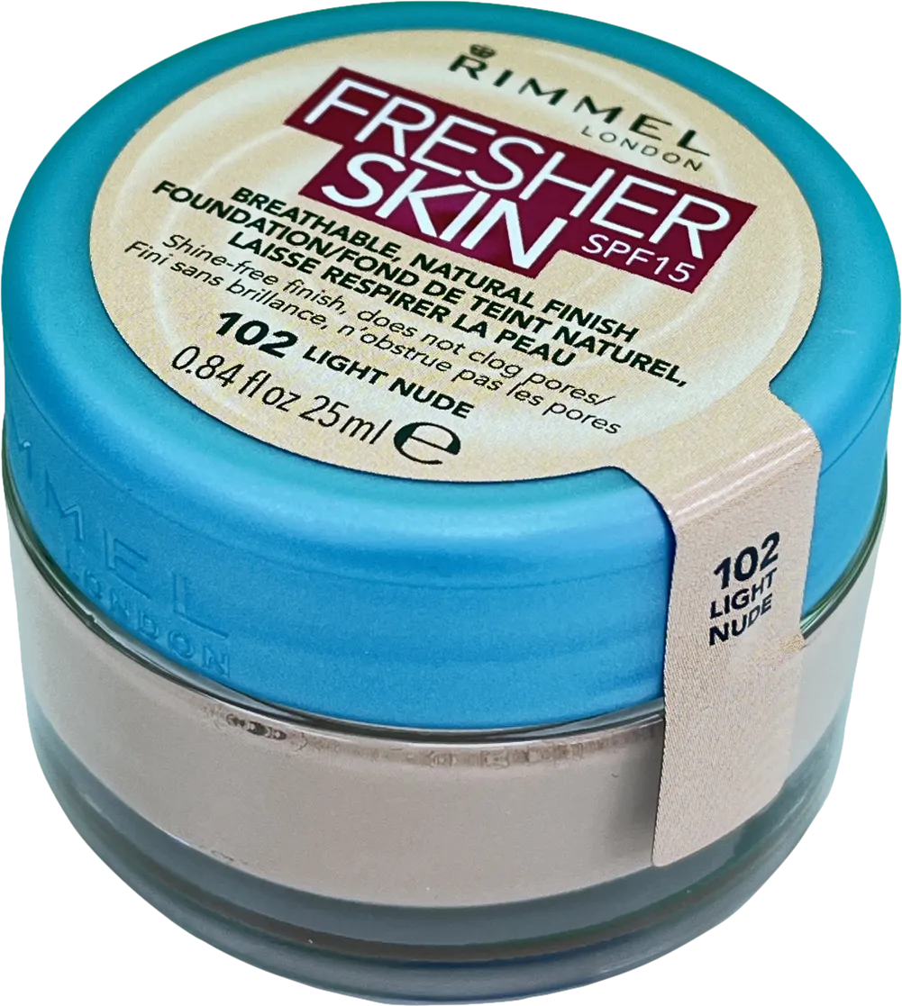 Rimmel Fresher Skin Spf15 Breathable Natural Finish Foundation 25ML -CHOOSE SHADE