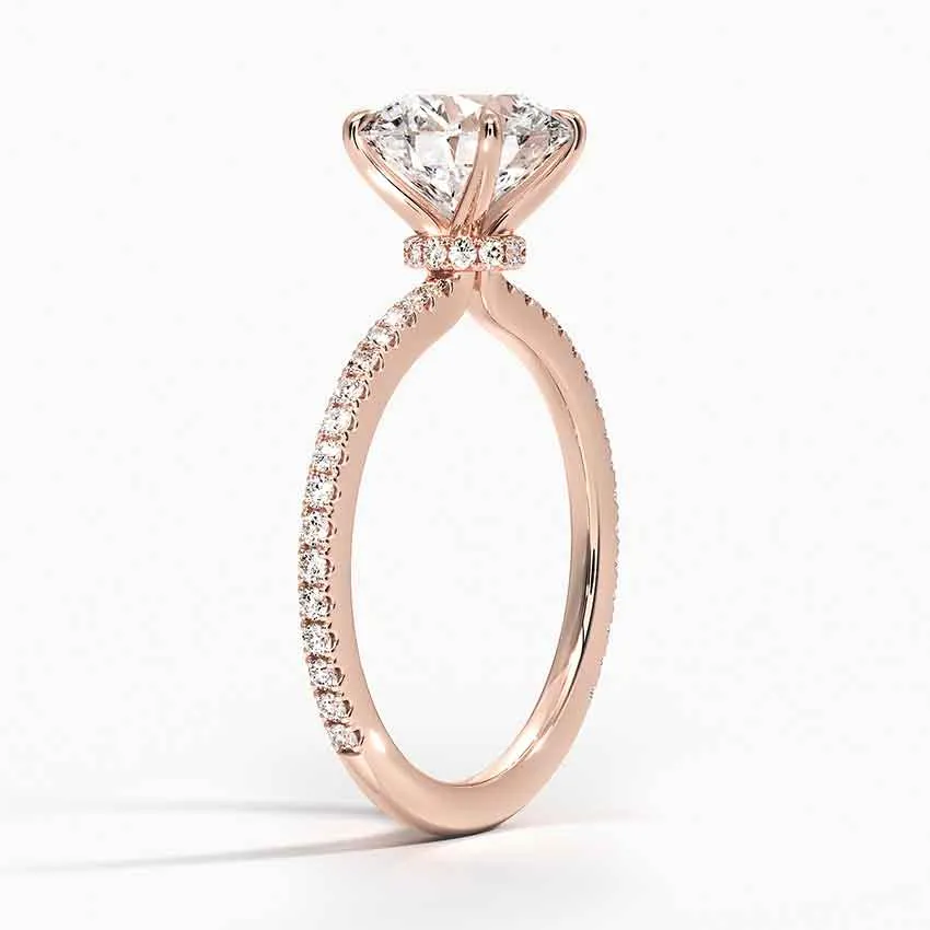 Round Demi Diamond Engagement Ring [Setting Only] - EC110