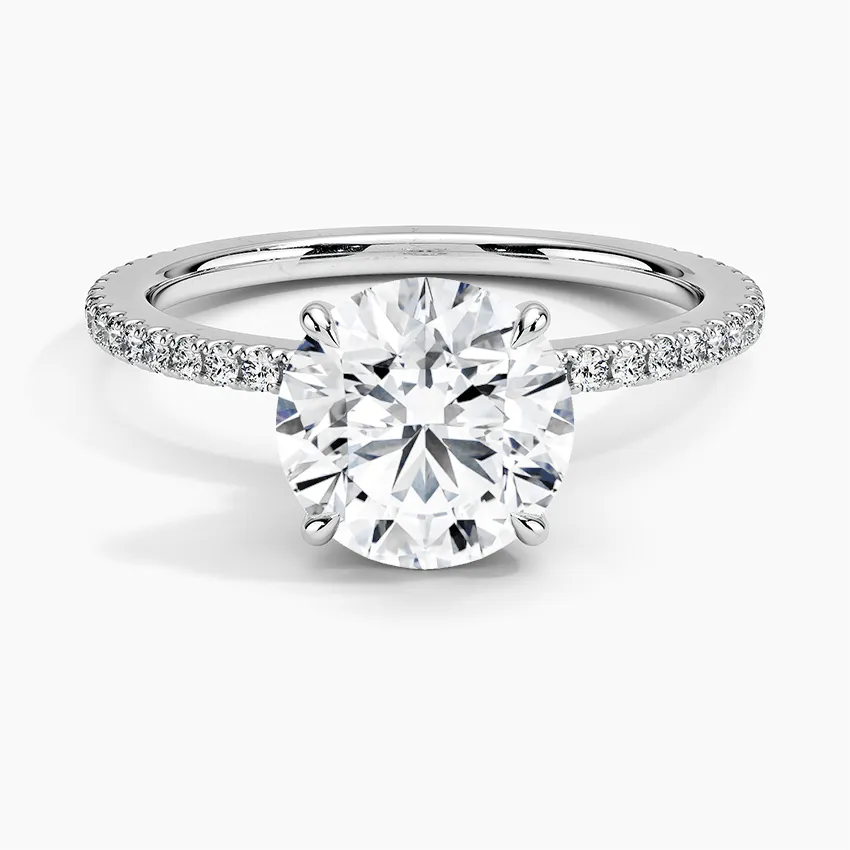 Round Demi Diamond Engagement Ring [Setting Only] - EC110