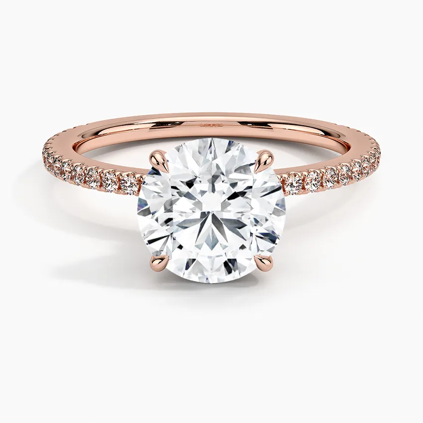 Round Demi Diamond Engagement Ring [Setting Only] - EC110