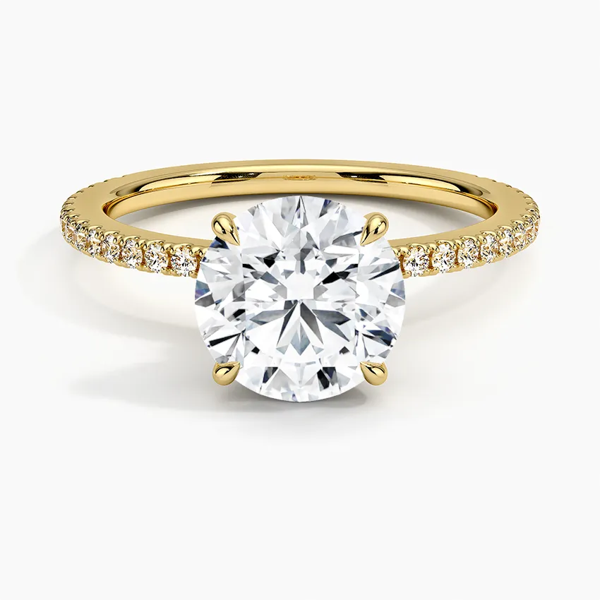 Round Demi Diamond Engagement Ring [Setting Only] - EC110