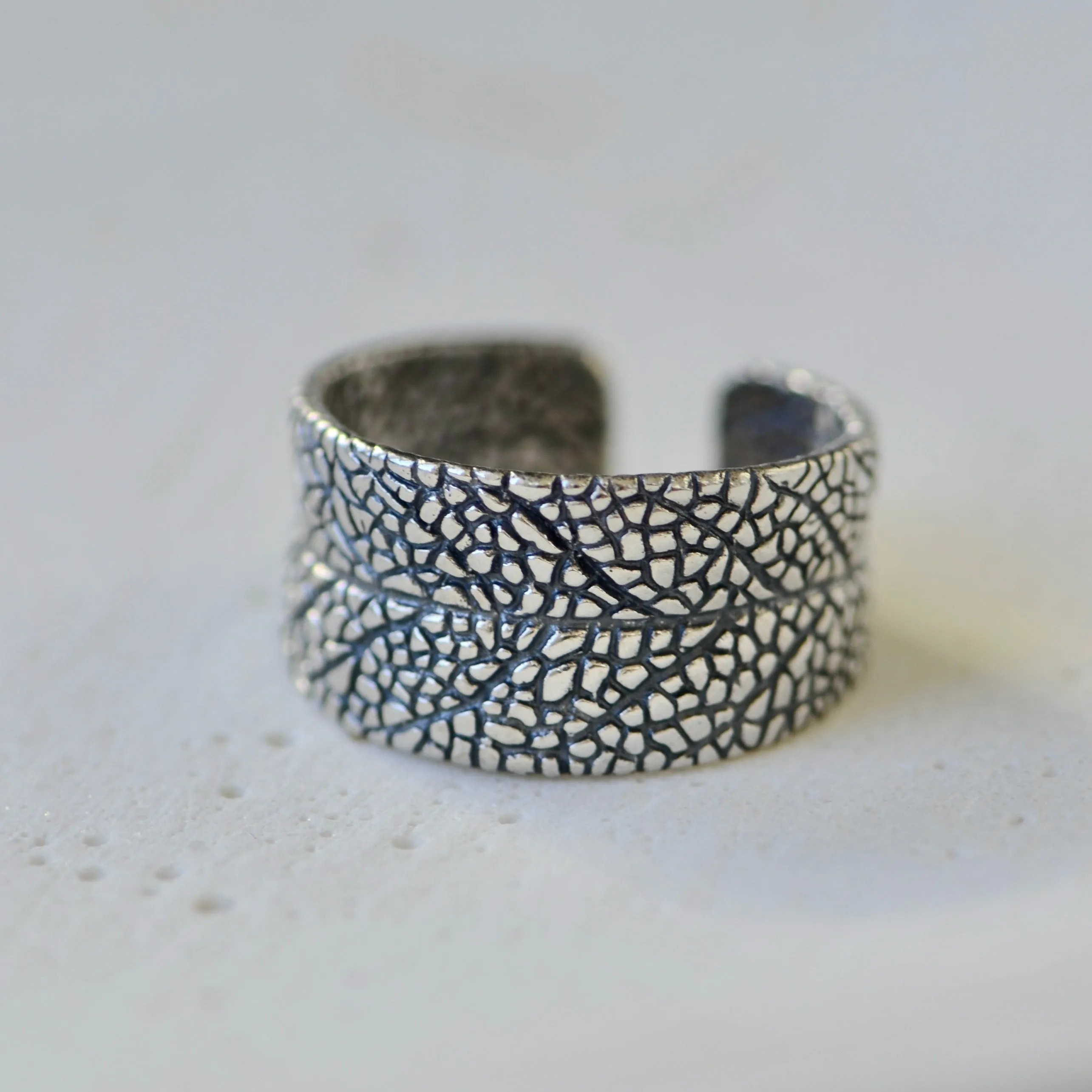 Sage Wrap Leaf Ring