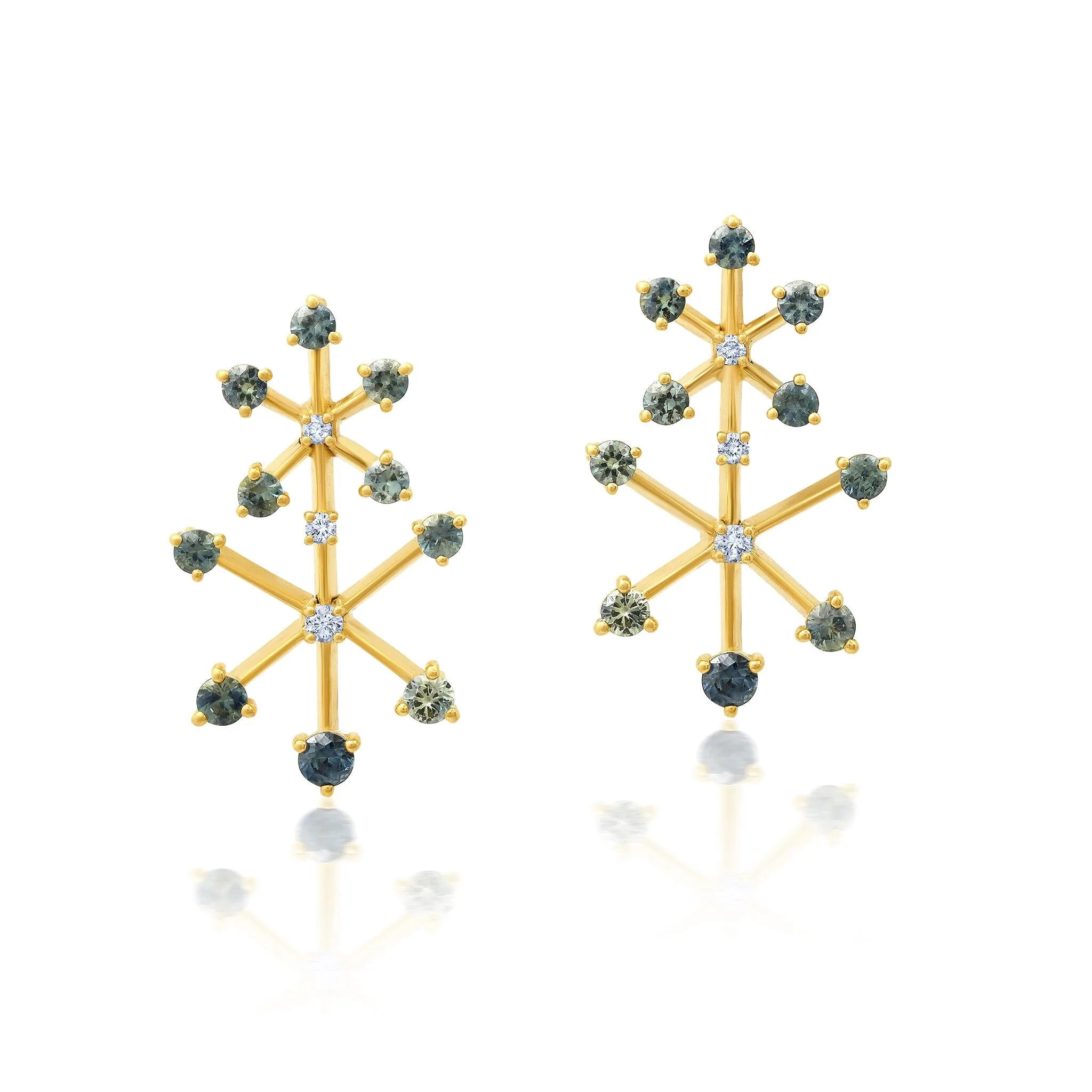 Sapphire   Diamond Chandelier Earrings