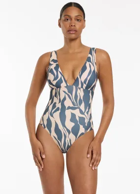 Sereno Plunge One Piece - Steel Blue