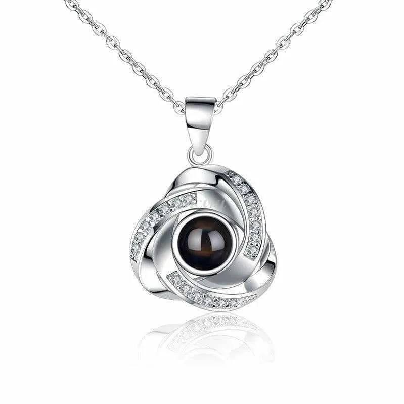 Siciry Personalized Projection Photo Necklace - Spin