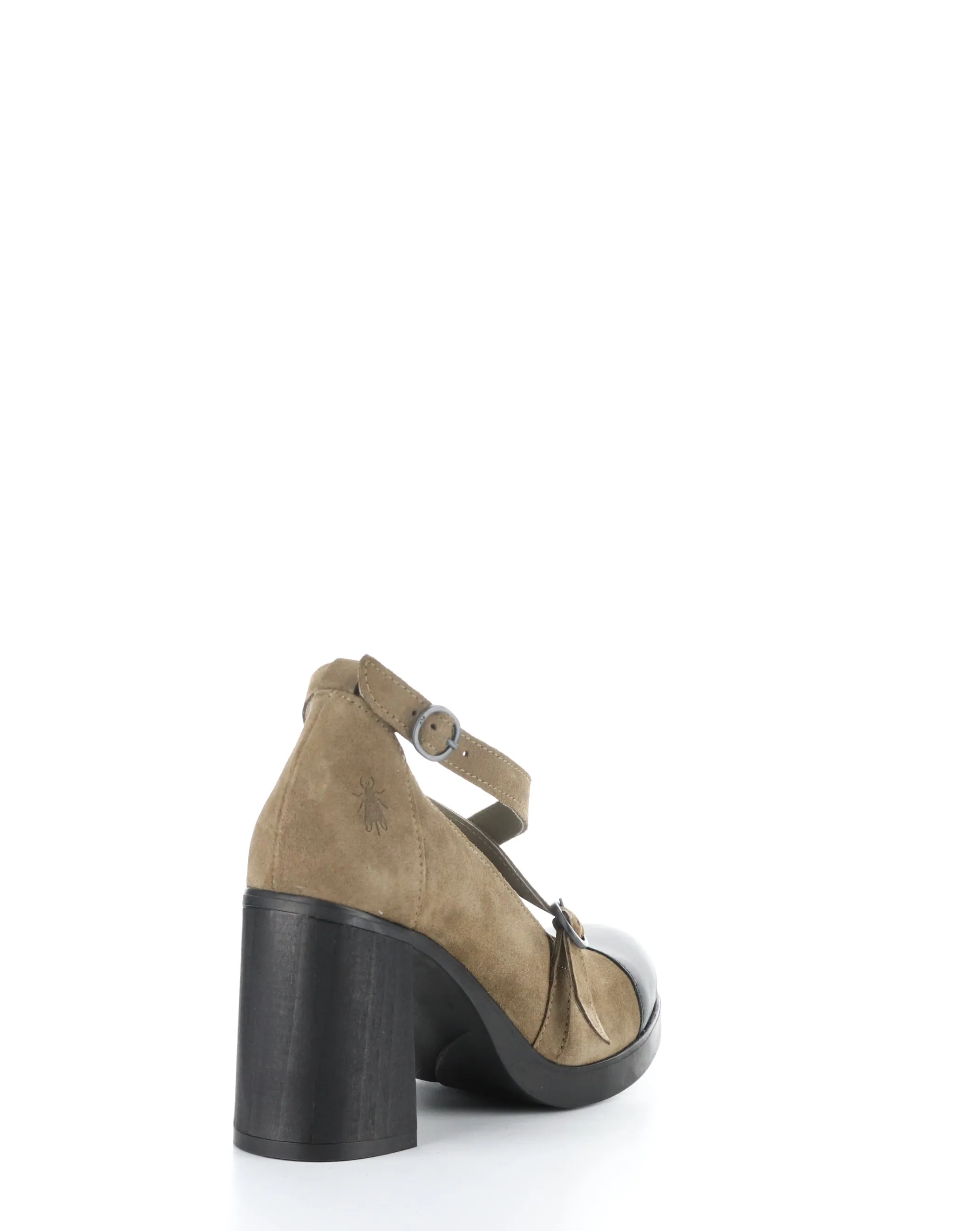 SLIV993FLY 001 BLACK/TAUPE Round Toe Shoes