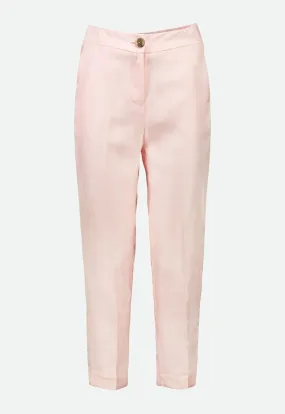 Straight Leg Elastic Back Waist Trouser