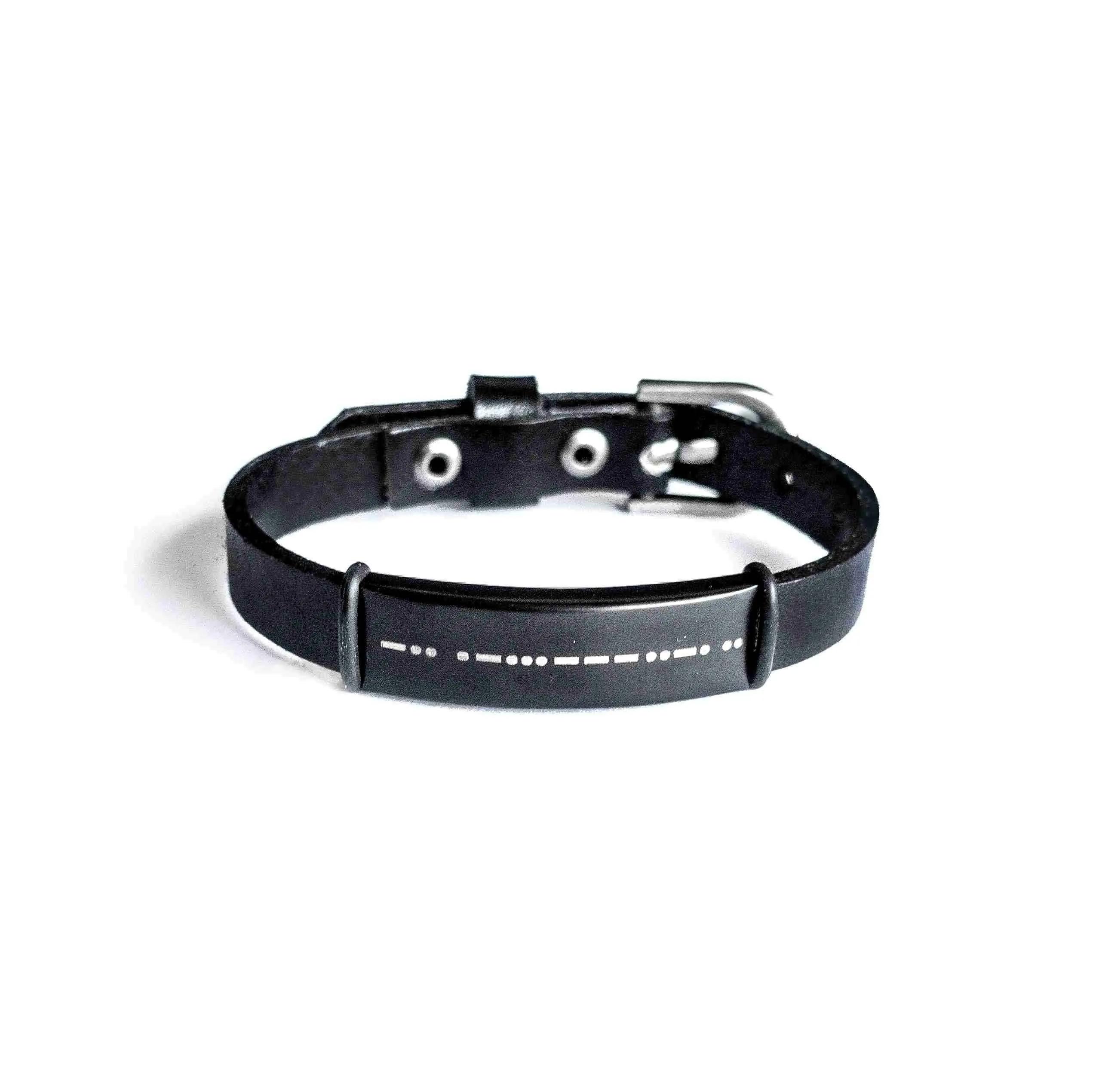 TAYLOR - ENGRAVED MORSE CODE BRACELET