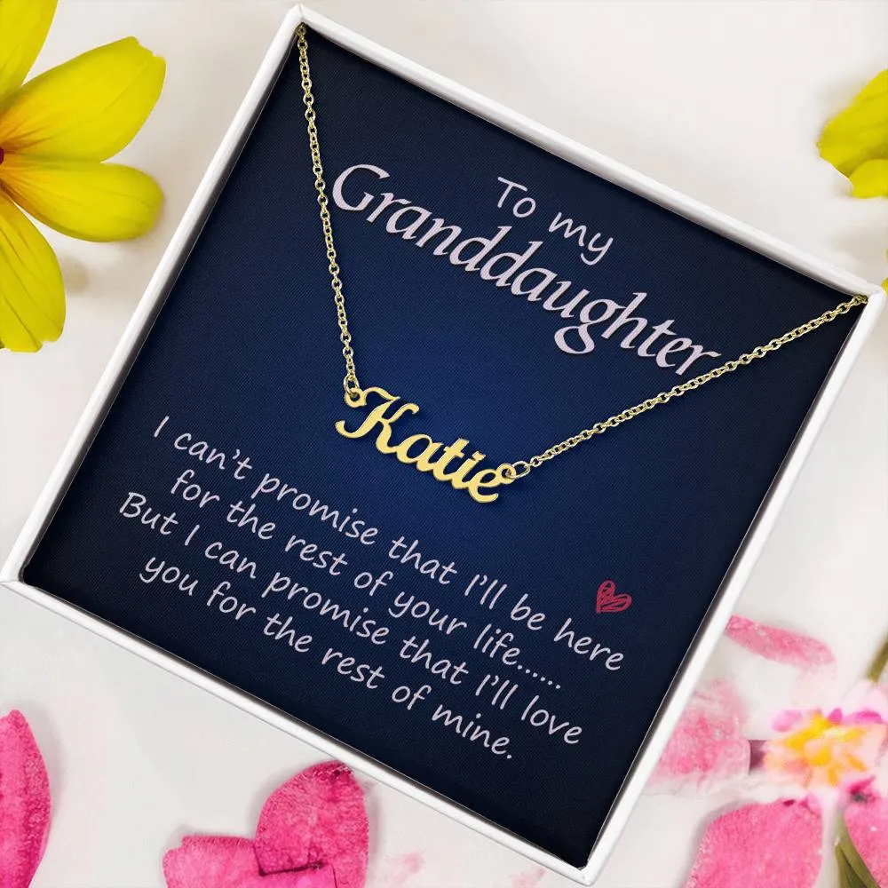 To My Granddaughter Necklace, Granddaughter Necklace from Grandma