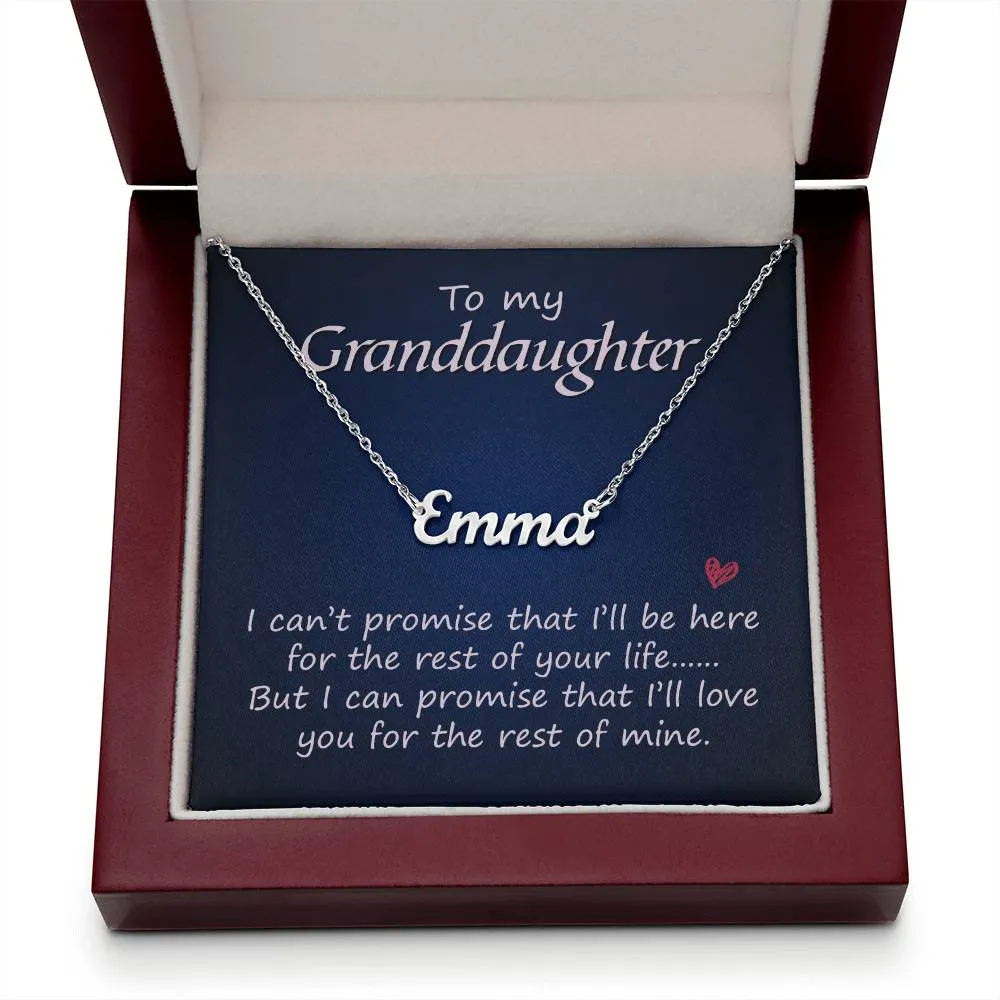 To My Granddaughter Necklace, Granddaughter Necklace from Grandma