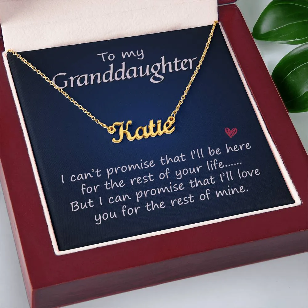 To My Granddaughter Necklace, Granddaughter Necklace from Grandma