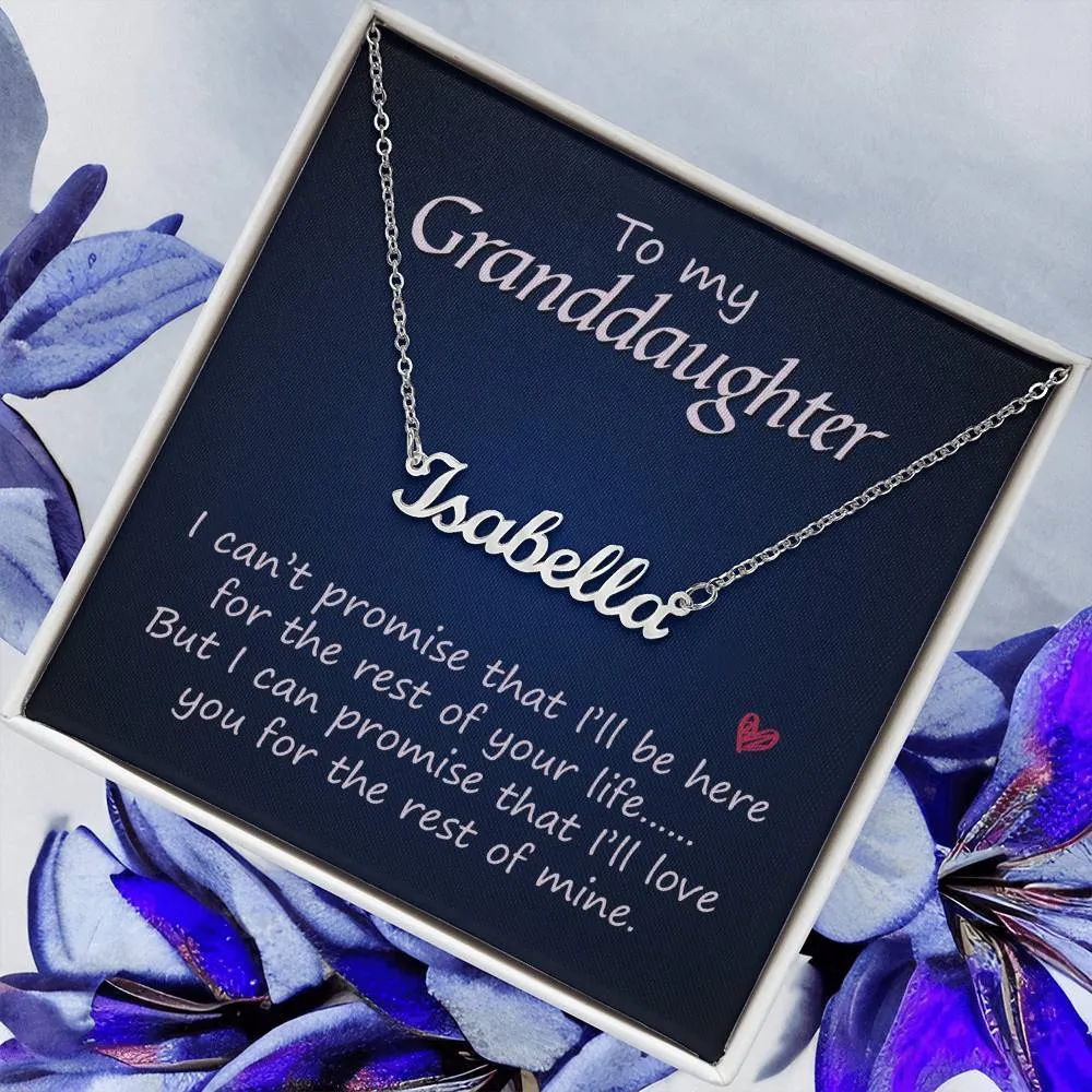 To My Granddaughter Necklace, Granddaughter Necklace from Grandma