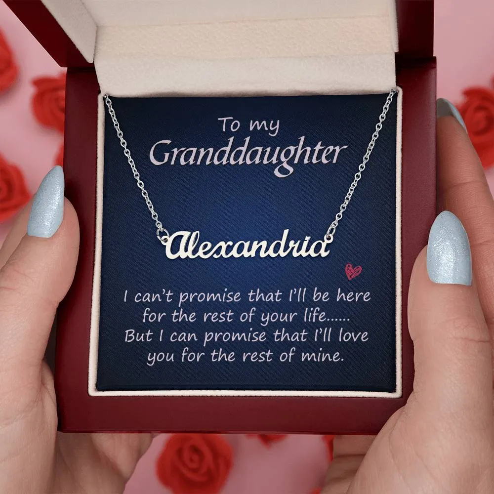 To My Granddaughter Necklace, Granddaughter Necklace from Grandma