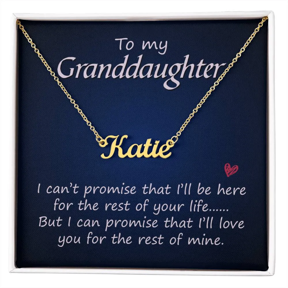 To My Granddaughter Necklace, Granddaughter Necklace from Grandma