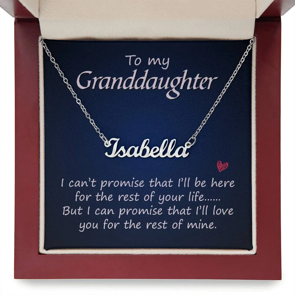 To My Granddaughter Necklace, Granddaughter Necklace from Grandma