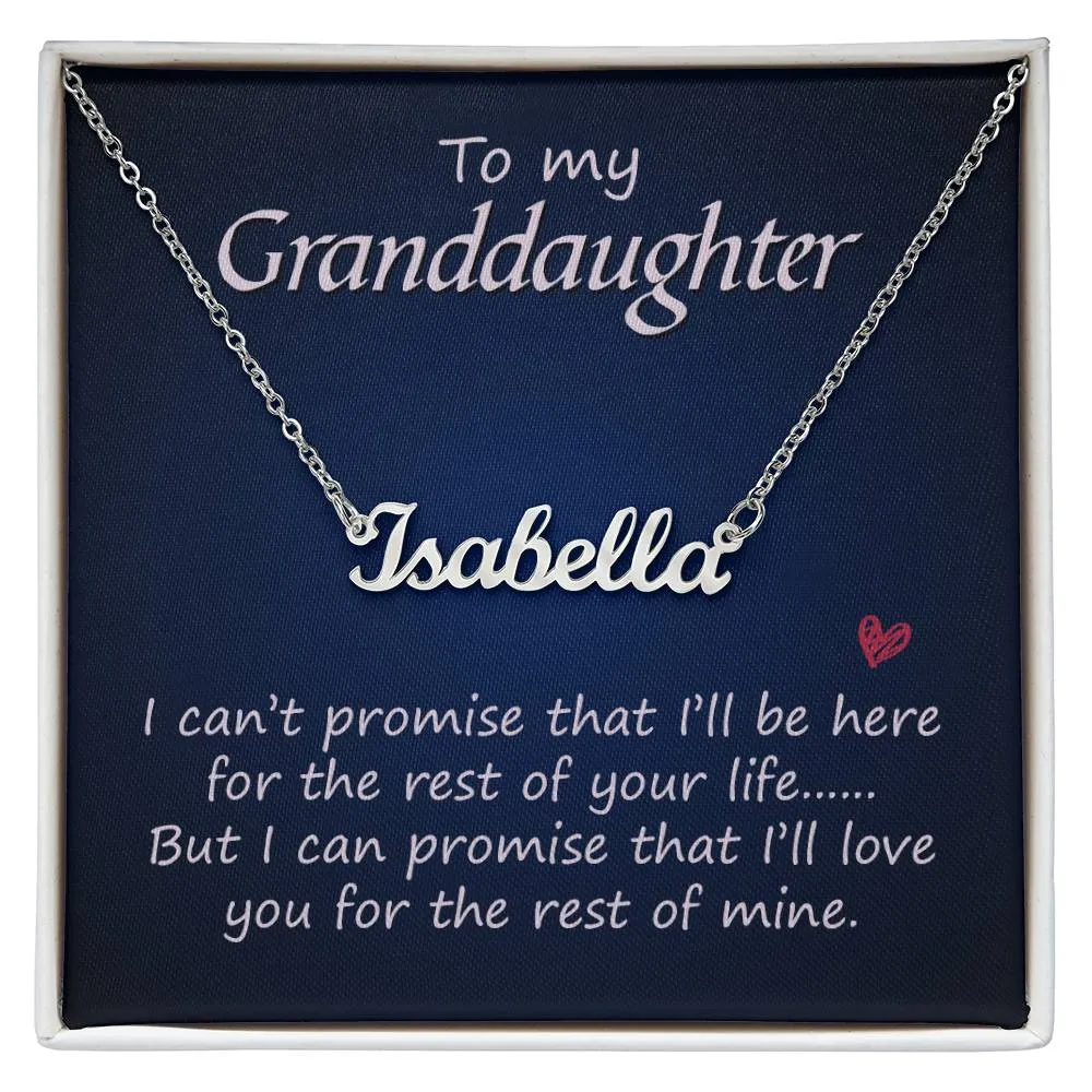 To My Granddaughter Necklace, Granddaughter Necklace from Grandma