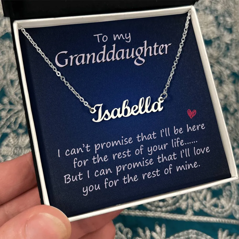 To My Granddaughter Necklace, Granddaughter Necklace from Grandma