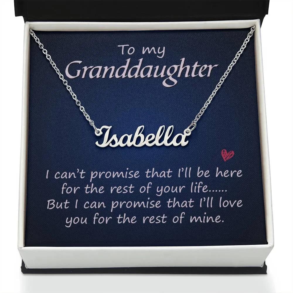 To My Granddaughter Necklace, Granddaughter Necklace from Grandma