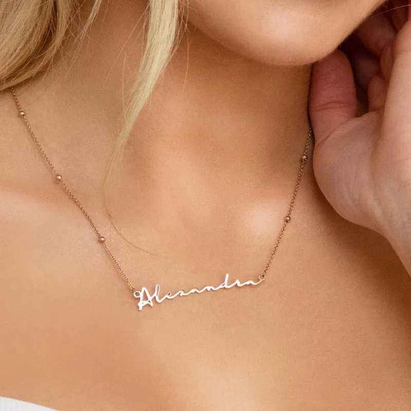 Unique And Stylish Signature Name Necklace