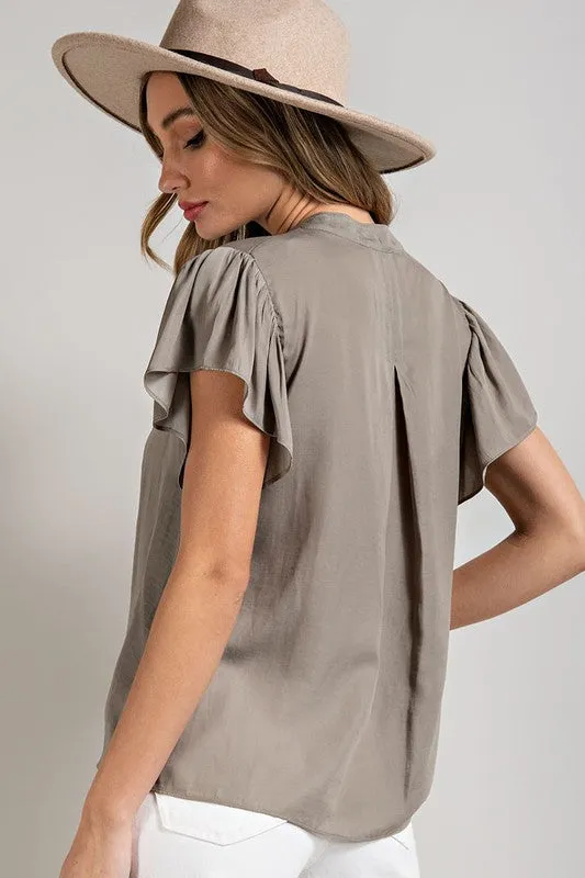 V-Neck Blouse Top