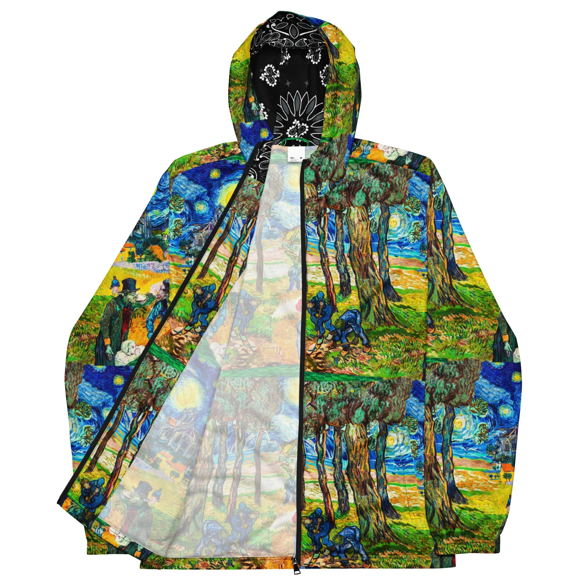 Van Gogh Art Collage Men’s windbreaker