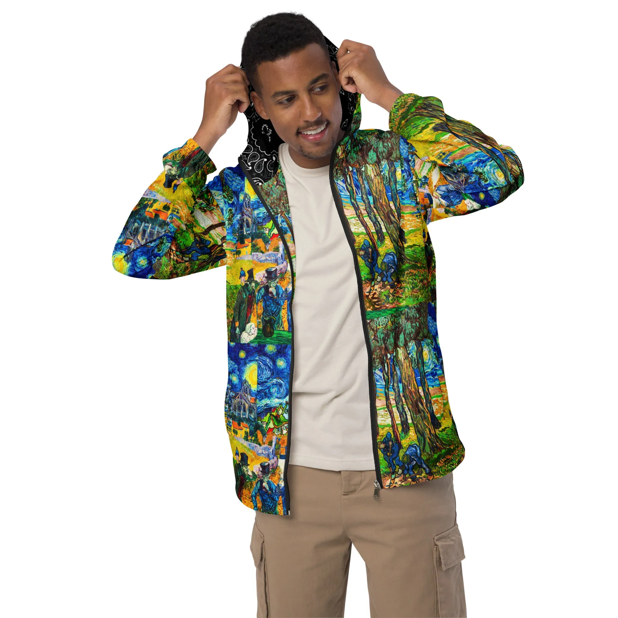 Van Gogh Art Collage Men’s windbreaker