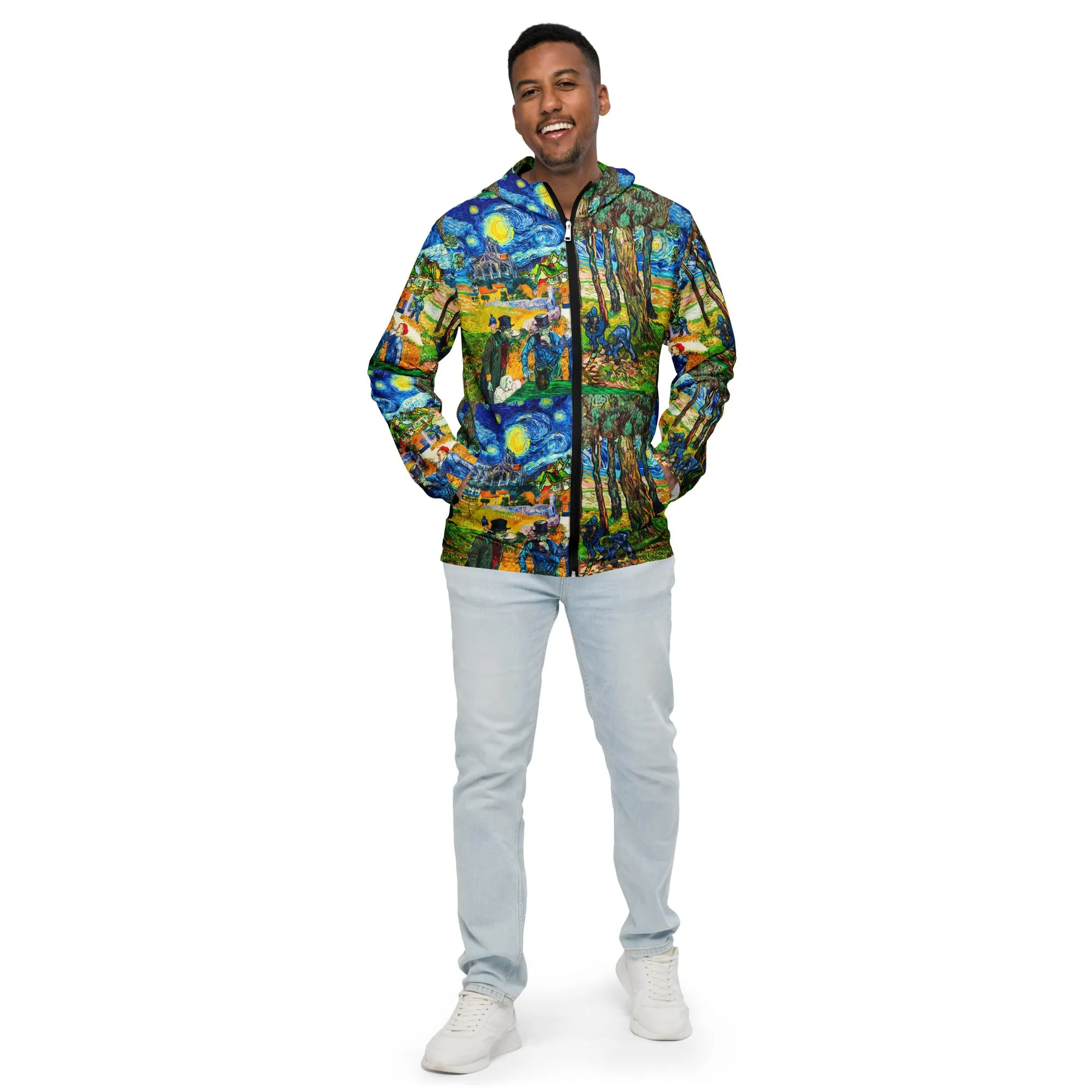 Van Gogh Art Collage Men’s windbreaker