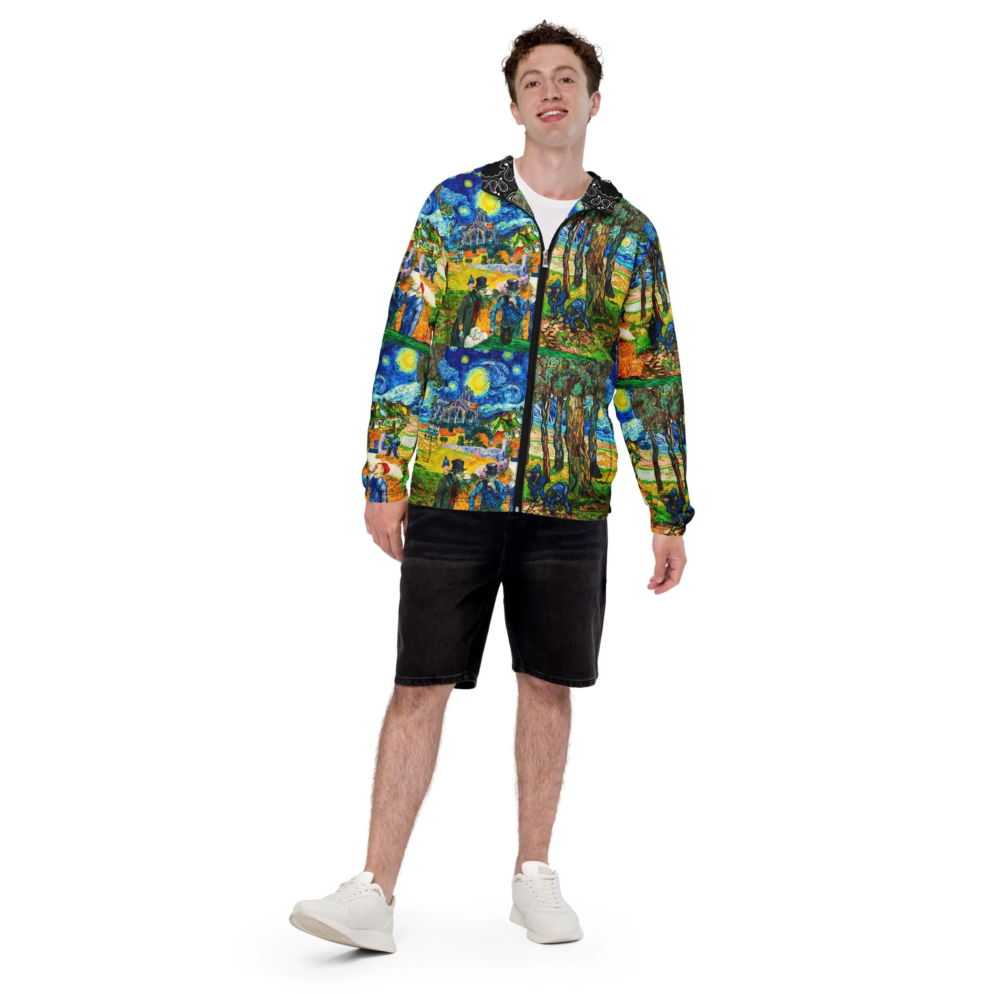 Van Gogh Art Collage Men’s windbreaker