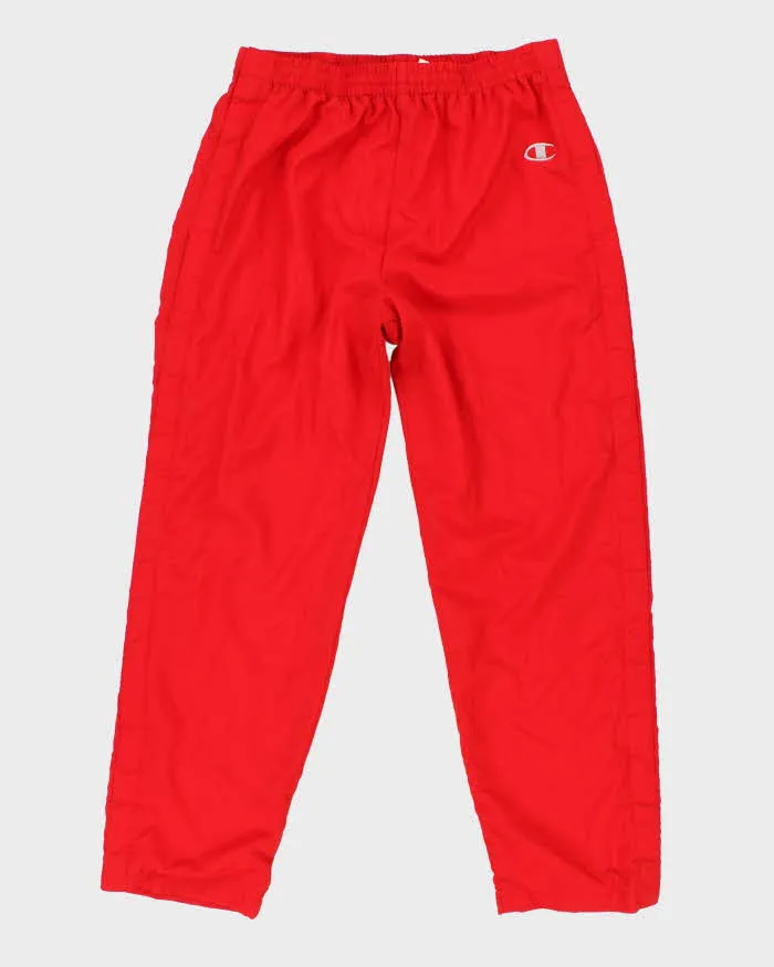 Vintage 90s Champion Red Track Bottoms - L