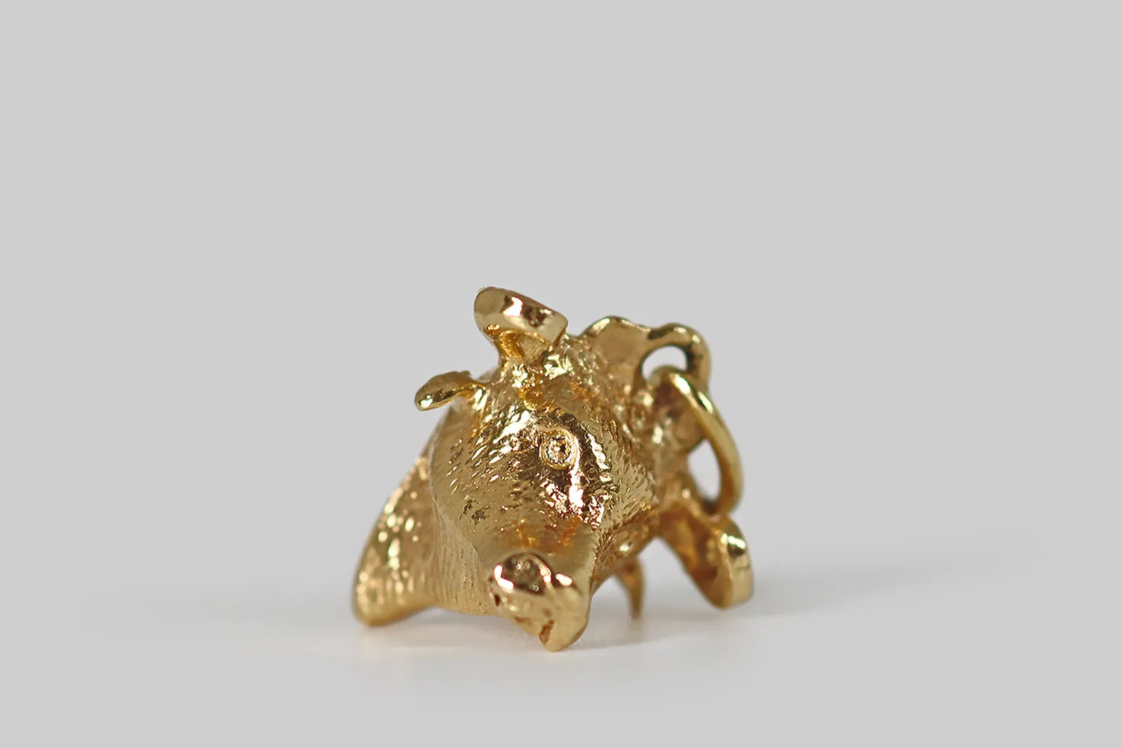 Vintage Realistic Bull's Head Charm